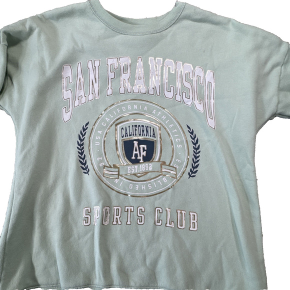 Mint San Francisco Sports Club Sweatshirt Abercrombie & Fitch Size youth 15/16 - Picture 2 of 11